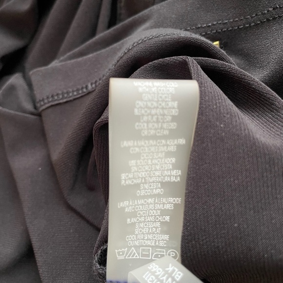 NWT Calvin Klein Black Tank Blouse, XL - Picture 5 of 7